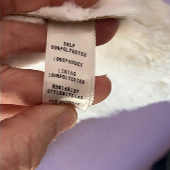 Faux Suede & Faux Fur Vest Asymmetrical Open Front - Picture 6 of 8